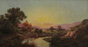 DAVIES Ethel,Landscape with sunrise oil on canvassigned LLC E.D,Bonhams & Goodman 2008-09-14