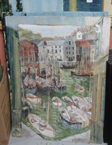 Davies J.M,harbour scene,1974,Peter Francis GB 2017-10-04
