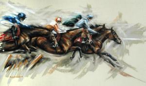 Davies Karen 1976,Racehorses at full speed,Cheffins GB 2017-11-29
