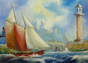DAVIES KEN 1925-2017,Crossing the Bar Whitby Harbour,David Duggleby Limited GB 2020-08-22