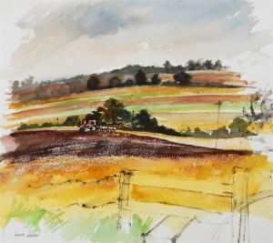 DAVIES Lewis 1939-2010,Farmland scene with tractors,The Cotswold Auction Company GB 2018-11-06
