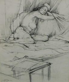 DAVIES Lewis 1939-2010,Reclining nude study,1980,Golding Young & Mawer GB 2017-11-22