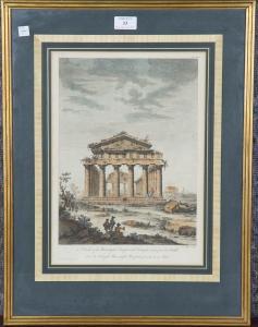 DAVIES Thomas, Major,A View of the Hexastyle Peripteral Temple taken fr,Tooveys Auction 2021-08-18