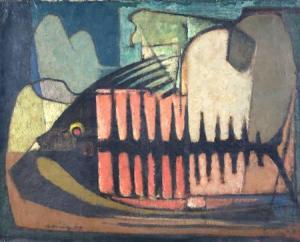 DAVILA Alberto 1912-1988,"PESCADO".,1957,Galeria Arroyo AR 2011-04-27