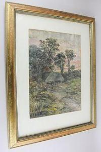 Davis C.L 1800,pastoral landscape at sunset,1890,Henry Adams GB 2017-08-10