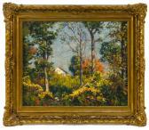 Davis Charles Harold 1856-1933,A house through fall foliage,Eldred's US 2018-11-16