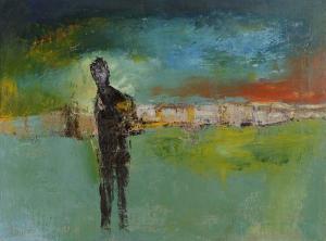 DAVIS Gerald 1938-2005,Figure in the Landscape,1973,Morgan O'Driscoll IE 2014-12-08