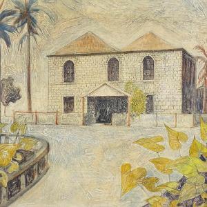 DAVIS Graham 1944,Jamaica buildings (National Gallery),Burstow and Hewett GB 2019-11-13