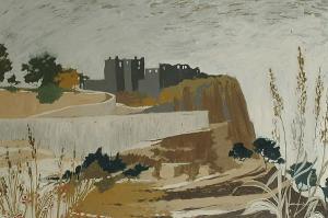 DAVIS Graham 1944,lakeside with rushes; castle on a hillside,Bonhams GB 2005-07-12
