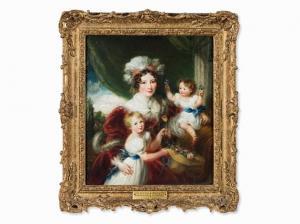 DAVIS John Phillip «Pope» 1784-1862,Mrs Hill & Her Daughters,1830,Auctionata DE 2016-01-07
