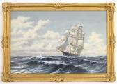 DAVIS P,Red Jacket at sea, A clipper ship under full sale at sea,Claydon Auctioneers UK 2020-09-27