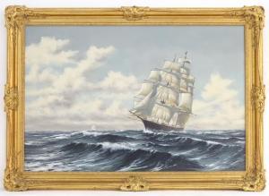 DAVIS P,Red Jacket at sea, A clipper ship under full sale at sea,Claydon Auctioneers UK 2020-09-27