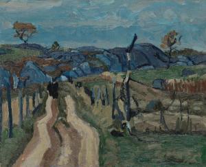 DAVIS Stuart 1892-1964,Untitled (Landscape Blue),1919,Sotheby's GB 2024-03-05