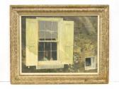 DAVIS Wayne Lambert 1906-1988,girl looking out window of stone building,Winter Associates 2011-10-10