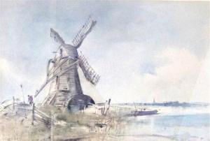 DAVIS William Arthur 1800-1800,A windmill,Ewbank Auctions GB 2013-05-08
