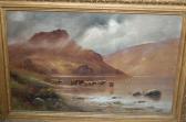 DAVIS William 1826-1910,Highland landscape withcattle by a loch,Vickers & Hoad GB 2009-07-05