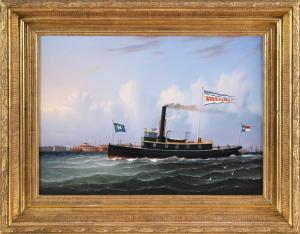 DAVIS William R. 1952,Tugboat Narragansett in New York Harbor,Eldred's US 2024-02-28