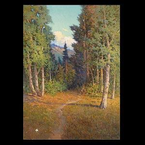 DAVIS Willis E 1855-1910,Bridle Path, Lake Tahoe,1907,Auctions by the Bay US 2013-06-07