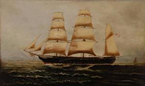 davison w.h,Portrait of a 3 masted sailing ship off the N,19th Century,Burstow and Hewett 2009-10-21