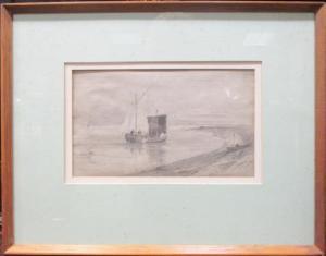 DAVY Henry 1793-1865,Fisherman off shore,1836,Cheffins GB 2015-08-06