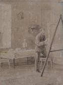 DAVYDOV Ivan Grigor'evic 1826-1856,Artist in his studio,Gorringes GB 2012-02-01