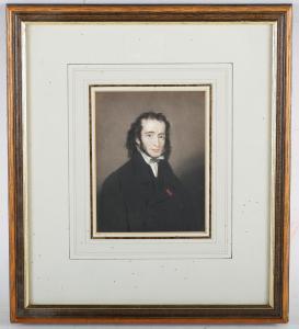 DAWE Henry 1790-1848,Half Length Portrait of the Violinist Niccolò Pag,19th century,Tooveys Auction 2023-01-18