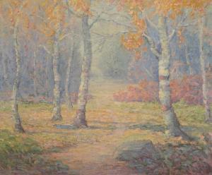 DAWES Edwin M 1872-1945,Path through a tree-lined landscape,John Moran Auctioneers US 2017-08-08