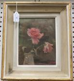 dawnay Denys 1921-1983,Still Life of Pink Roses in a Glass Vase,Tooveys Auction GB 2019-07-17
