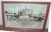 DAWORDI A.K 1900,Barge boat at docks,Dreweatts GB 2015-04-09