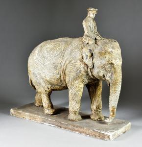 DAWS Frederick Thomas 1878-1956,Elephant and handler,Canterbury Auction GB 2023-07-29