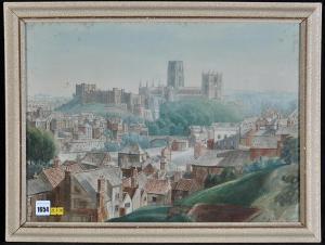 DAWSON Byron Eric,a view across Durham roof tops towards the cathedr,Anderson & Garland 2018-01-25