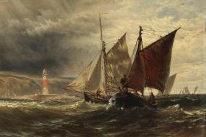 DAWSON Henry Thomas 1841-1896,Boating into Plymouth Squall Coming On,1870,Bonhams GB 2023-10-18
