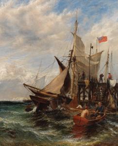 DAWSON Henry Thomas,Coastal trading vessels caught on a breezy day jos,1865,Bonhams 2024-04-24