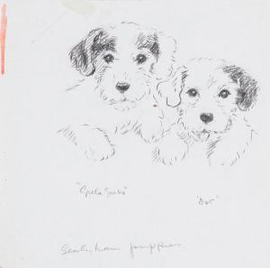 DAWSON Lucy 1867-1958,Greta Garbo & Dot - Sealyham puppies,Bonhams GB 2011-02-16