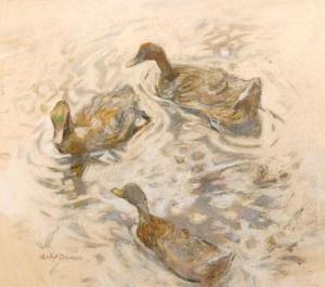 DAWSON Mabel 1887-1965,Ducks on a pond,Fieldings Auctioneers Limited GB 2016-09-03
