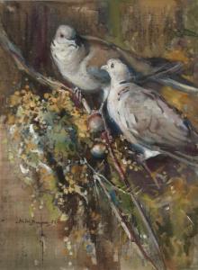 DAWSON Mabel 1887-1965,Two doves,Great Western GB 2022-02-09