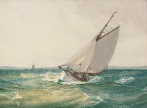 DAWSON Montague 1890-1973,A gaff-rigged yacht beam reaching in the Solent,Christie's GB 2007-10-31