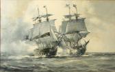 DAWSON Montague 1890-1973,A Sea Battle,David Lay GB 2019-01-31