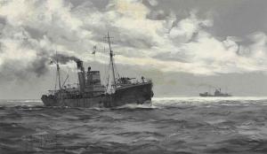 DAWSON Montague 1890-1973,Minesweepers on Patrol,Christie's GB 2014-04-28