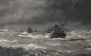 DAWSON Montague 1890-1973,The Relief Convoys fight the Winter Gales off Malt,Christie's 2014-04-28