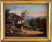 DAWSON Septamus,a thatched cottage in a rural landscape,1886,Dawson's Auctioneers 2021-10-28