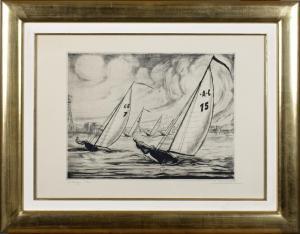 DAXHELET Paul 1905-1993,Yachting,Galerie Moderne BE 2019-03-26
