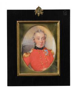 DAY Charles William 1817-1859,Portrait miniature of an officer,19th century,Cheffins GB 2023-07-20