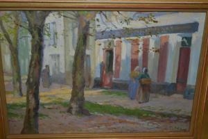 DAY Herbert J 1875-1950,figures in a street,Lawrences of Bletchingley GB 2017-06-06