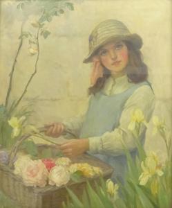 DAY William Cave 1862-1924,Girl with Spring Flowers,David Duggleby Limited GB 2020-03-06