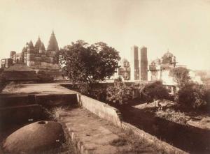 DAYAL Lala Deen, Raja 1844-1910,Blick auf eine Palastanlage in Rajasthan,Zeller DE 2016-12-09