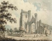 DAYES Edward 1763-1804,A view of Dunkeld Cathedral, Perthshire,Christie's GB 2008-06-04