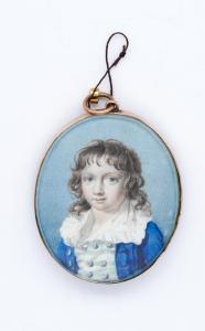 DAYES Edward 1763-1804,Portrait of a boy with long curling hair ,1786,Bellmans Fine Art Auctioneers 2023-03-28