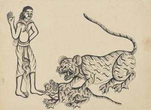 DAYUH WAYAN 1923-1966,Sutasoma, The Buddhist hero who sacrifices himself,1937,Borobudur 2011-10-22