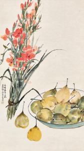 DAZHUANG ZHANG 1903-1980,Pears and Flowers,1959,Christie's GB 2018-05-29